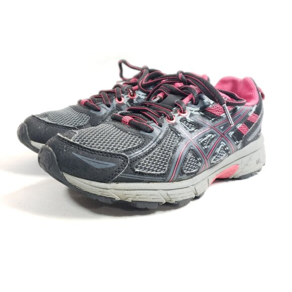 Asics Gel-Venture-6 Womens Size 6 Trail Running Shoes Gray & Pink Synthetic - Picture 2 of 9